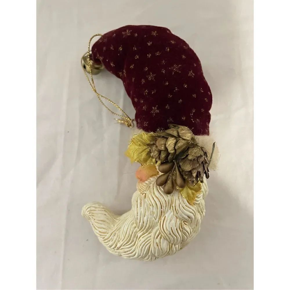 Santa Claus crescent moon, Christmas ornament ￼